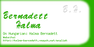 bernadett halma business card
